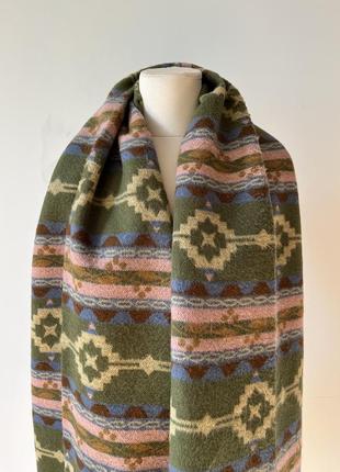 Затишний двохсторонній шарф шотландський стиль італія7 фото