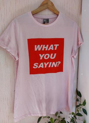 Футболка asos, "what you sayin?"