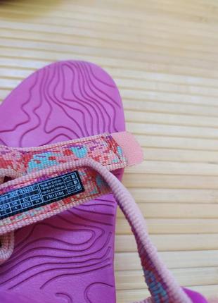 Босоножки / сандалии спортивные тканевые розовые с принтом teva4 фото