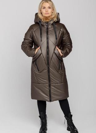 Тёплая зимняя курточка пальто с тинсулейтом
