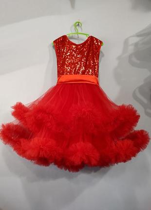 Сукня червона хмаринка. р.80-1521 фото
