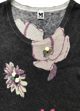 Трикотажное платье missoni шерсть ангора цветы декор4 фото