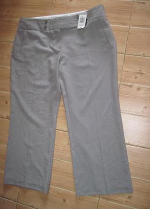 .новые серые брюки " m&s" bootleg р. 54. невысокий рост