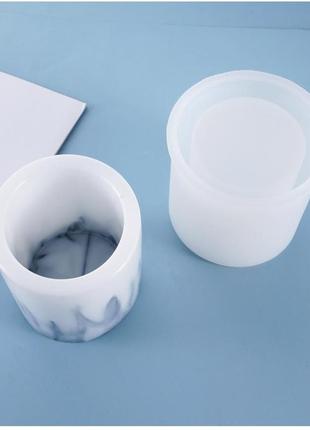Форма для эпоксидной смолы finding молд стаканчик горшочек белый силиконовый 8.7 см x 9.2 см3 фото