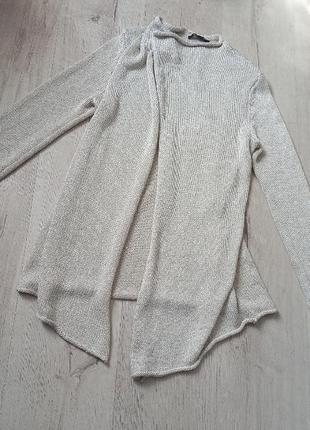 Брендовий кардиган кома сріблястий