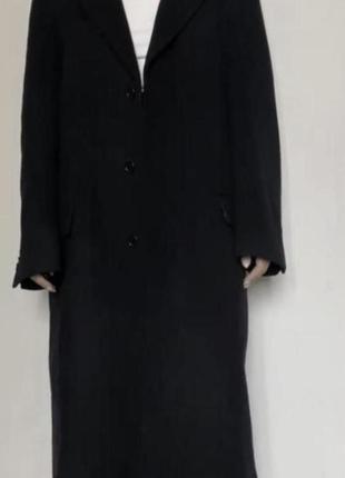 Черное женское пальто черное миди пальто черное миди1 фото