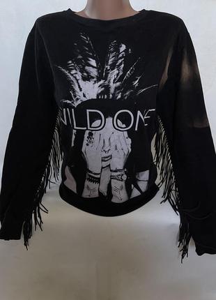 Трендовый стильный  свитшот черный