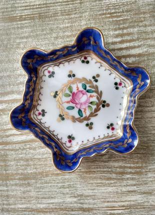 Винтажная фарфоровая пепельница, тарелочка для украшений orchid designs england.