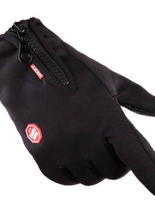 Спортивні сенсорні чоловічі перчатки, теплі, термо, водовідштовхувальні, вітрозахистні, непромокаючі5 фото