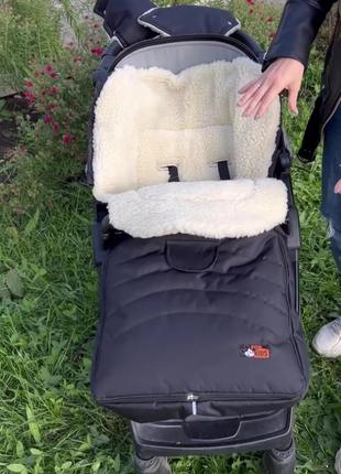 Натуральна овчина зимовий конверт футмуф чохол у коляску, санки for kids maxi розмір до 4 років