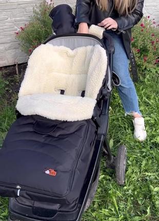 Натуральна овчина зимовий конверт футмуф чохол у коляску, санки for kids maxi розмір до 4 років