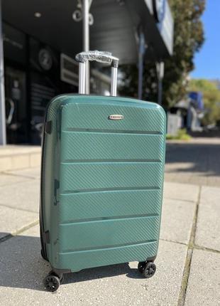 Великий пластиковий чемодан л розмір kaiman