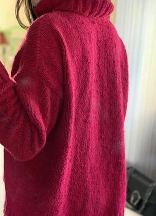 Светр плюшевий велюровий оверсайз широкий свитер плюшевый с горловиной розовый4 фото