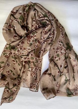 Шарф осінній бежевий