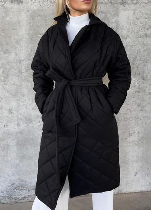 Дуже класне стьобане пальто демісезон/єврозима10 фото