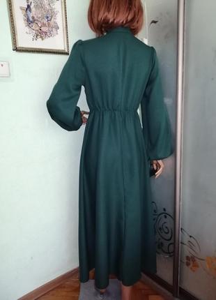 Нарядное изумрудное платье shein6 фото