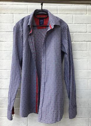 Продам мужскую рубашку в красивую клетку