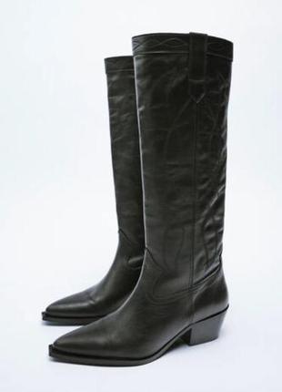 Нова колекція! ковбойські чоботи сапоги казаки zara, рр 40-41