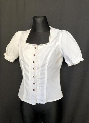 Spieth & wensky винтаж блузка баварская блуза на пуговицах шнуровка1 фото