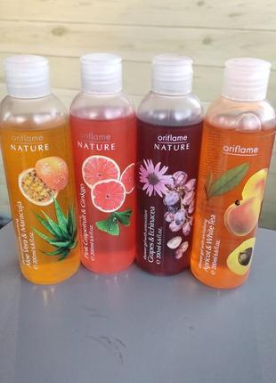 Гель для душу оріфлейм маракуйя персик алое виноград oriflame nature