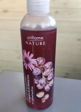 Геля для душу оріфлейм маракуйя персик алое виноград oriflame nature5 фото