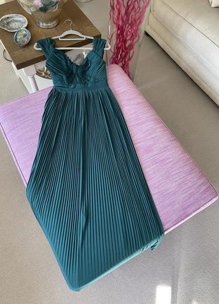 Смарагдова сукня плісе asos5 фото