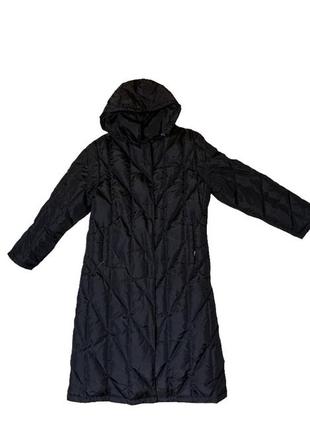 Зимове термо пальто куртка довга утеплена пуховик стебний чорний . зимнее термо пальто куртка длинная утепленная пуховик стебной черный