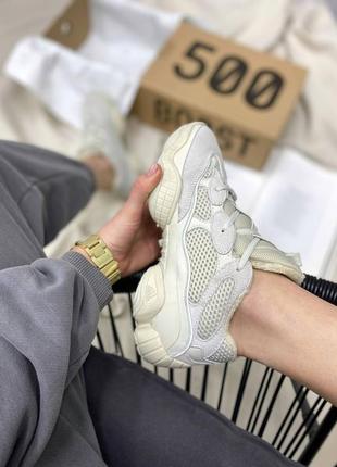 Прекрасные зимние кроссовки adidas yeezy boost 500 stone fur светло-серые на меху 36-45 р7 фото