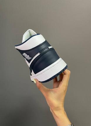 Кросівки nike air jordan 1 retro white blue gold4 фото