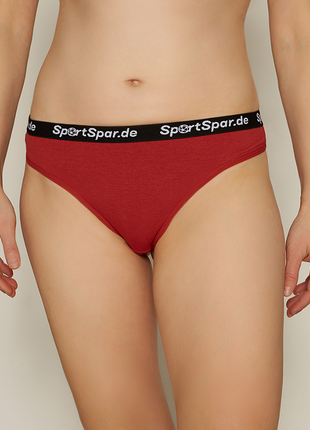 Оригинал женские стринги "sparhöschen" темно-красные от немецкого спортивного бренда sportspar2 фото