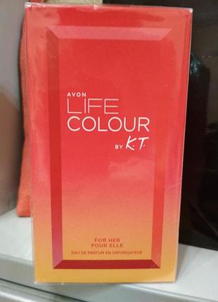 Парфумированная вода life color k.t. avon, 50 мл, новая