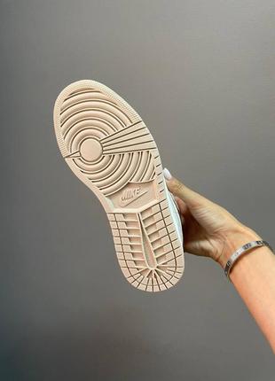 Кросівки nike air jordan 1 retro white bianco beige6 фото