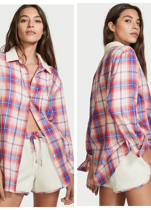 Victoria´s victorias secret виктория сикрет пижама, костюм plush fleece long-sleeve flannel pj set