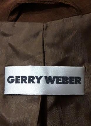 Брендовый 100% кожа  замшевий піджак  жакет р.46 від  gerry  weber4 фото