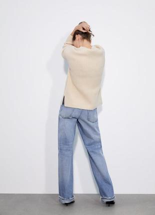 Трикотажний светр, джемпер із коміром човником zara, колекція 2022 року, розмір s, l4 фото