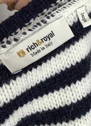 Шерстяний світер rich&royal made in italy з тигром с тигром оригінал4 фото