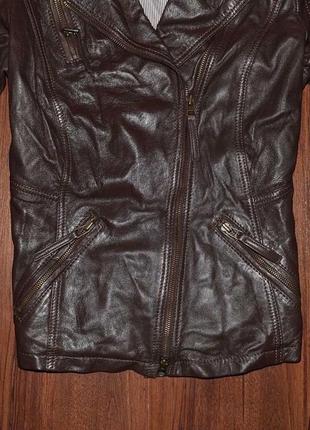 Dark biker jacket женская кожаная куртка косуха натуральная кожа3 фото