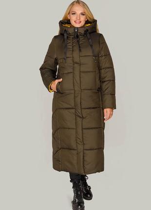 Зимове пальто з тінсулейтом хакі
