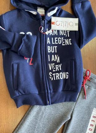 Костюм на флисе для мальчика bizizo kids 1262 98-104 см синий