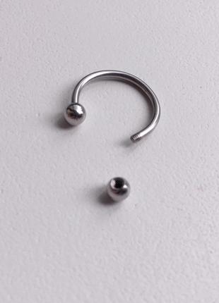 Сережка серьга циркуляр подкова кольцо колечко круглая серёжка для пирсинга септума...