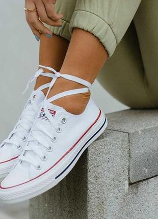 Кеди низьки\ унісекс \converse all star ox optical white\ р.39 25см