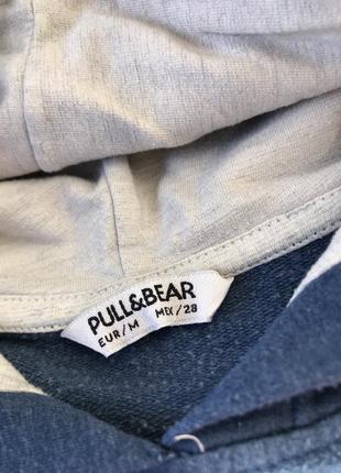 Худі pull&bear, світшот, толстовка, синє худі,  джемпер, худі розмір м, спортивна кофта4 фото