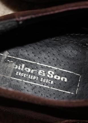 Стильні замшеві туфлі з напиленням відомого бренду tailor&son3 фото