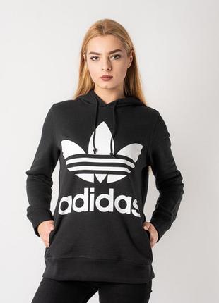 Женское худи adidas кофта толстовка с капюшоном с лампасами swoosh dri fit топ лосины