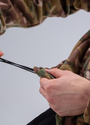 Кофта флисовая мультикам флиска тактическая военная мужская с липучками под шевроны армейская multicam6 фото