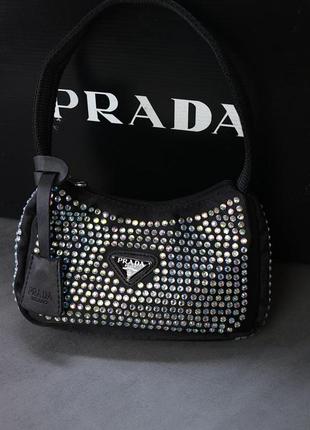 Сумка клатч prada зі стразами ❤