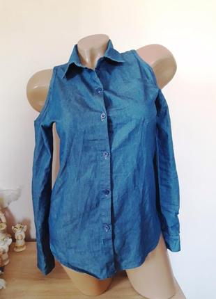 Блуза, сорочка джинсова.1 фото