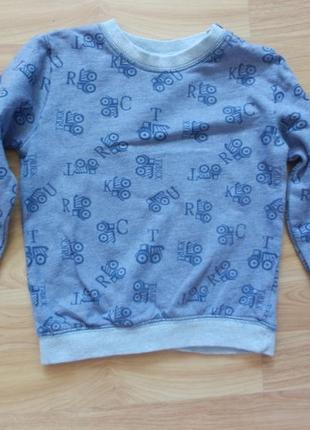 Фирменный свитшот m&co малышу 1-1,5 года состояние отличное