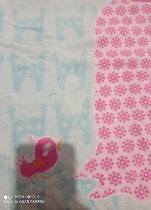 Хлопковая махровая бирюзовая накидка полотенце банное с капюшоном хлопок махра принцесса5 фото