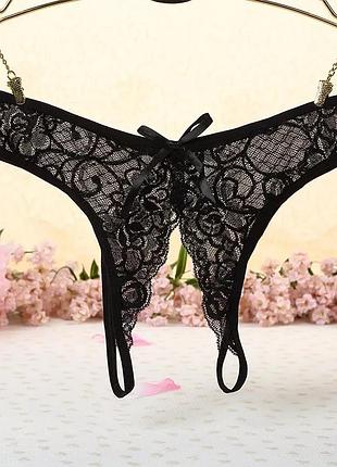 Эротическое белье, стринги с открытым доступом